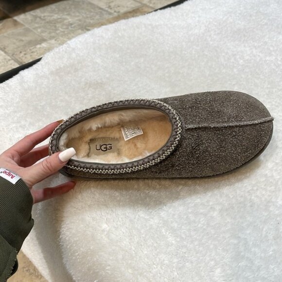 UGG Men's Tasman Shaggy Suede Slippers - Picture 7 of 8